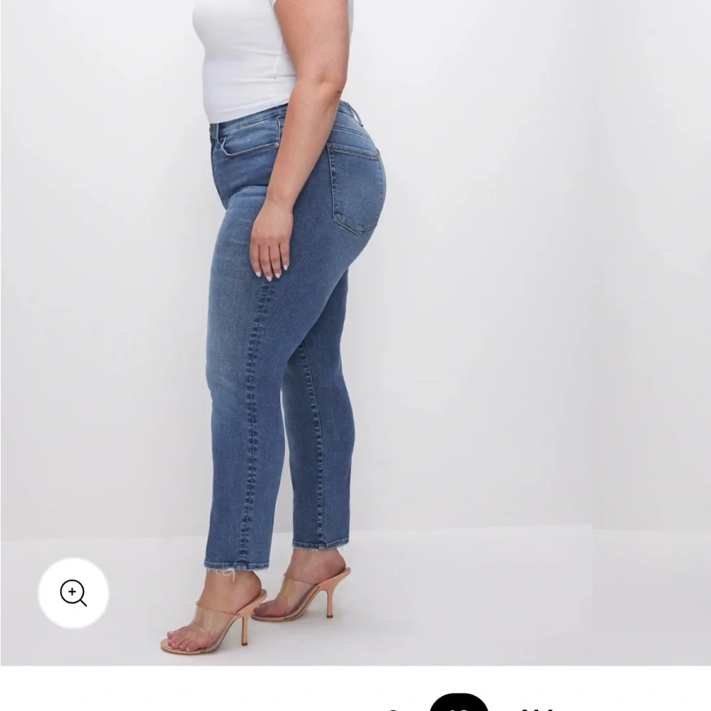 Good American Always Fits (size 14-18 Plus) Straight Leg Jean in Indigo316 - Picture 3 of 7